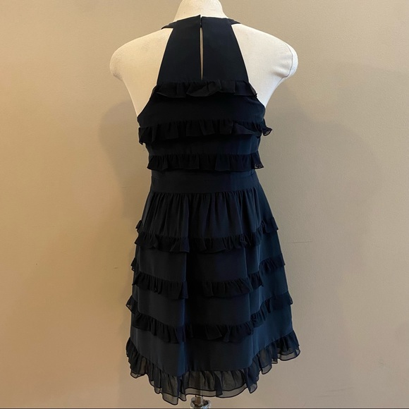 TIBI silk halter neck ruffle dress - Picture 4 of 8
